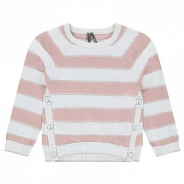 Pull en tricot style marinière fille