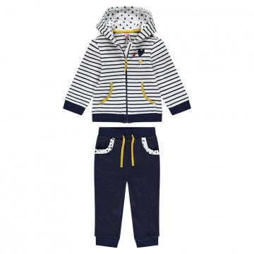 Ensemble de jogging bi-matière bébé fille