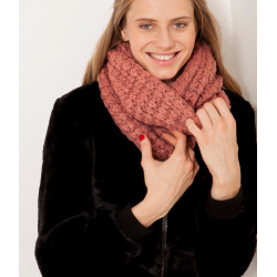 Snood effet tressé avec lurex