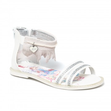 Sandales fille avec zip talon