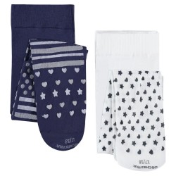 Lot de 2 collants fins unis bébé fille