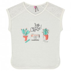 Tee-shirt fille manches courtes