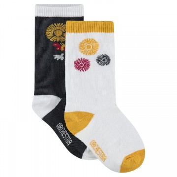 Lot de 2 paires de chaussettes bébé fille