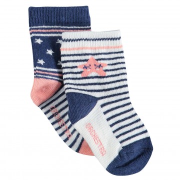 Lot de 2 paires de chaussettes bébé fille