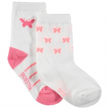 Lot de 2 paires de chaussettes bébé fille