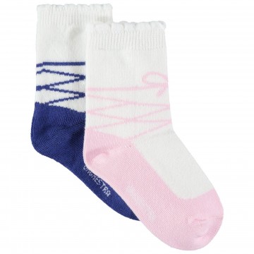 Lot de 2 paires de chaussettes bébé fille