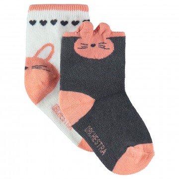 Lot de 2 paires de chaussettes bébé fille