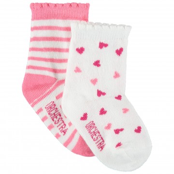 Lot de 2 paires de chaussettes bébé fille