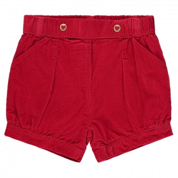 Short en velours milleraies bébé fille