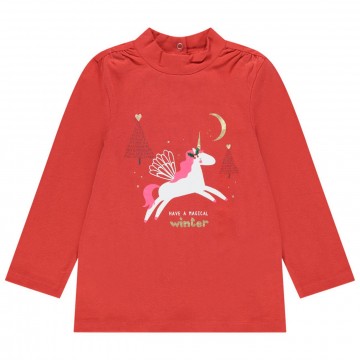 Sous-pull col cheminée esprit Noël Bébé fille