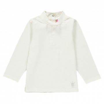 Sous-pull col cheminée en coton bébé fille