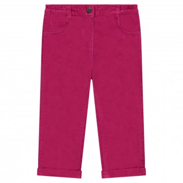 Pantalon coupe droite en velours bébé fille