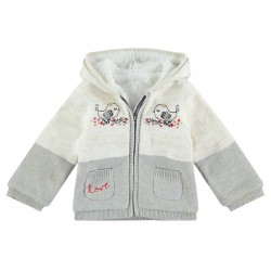 Gilet à capuche doublé sherpa bébé fille