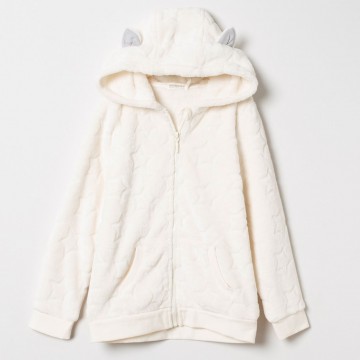 Gilet zippé en sherpa à capuche fille