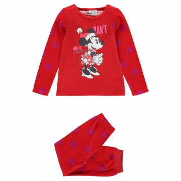 Pyjama long en velours "Minnie" fille