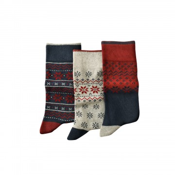 Mi-chaussettes noël - lot de 3 paires