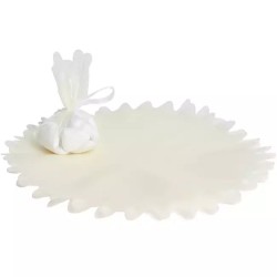 Lot de 20 tulles à dragées bords dentellés