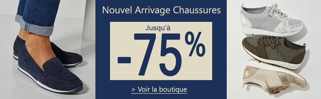 Nouvel Arrivage Chaussures jusqu'à -75%