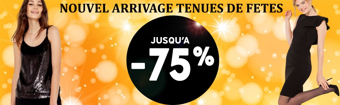 Jusqu'à -75% sur les Nouveautés Tenues de Fêtes