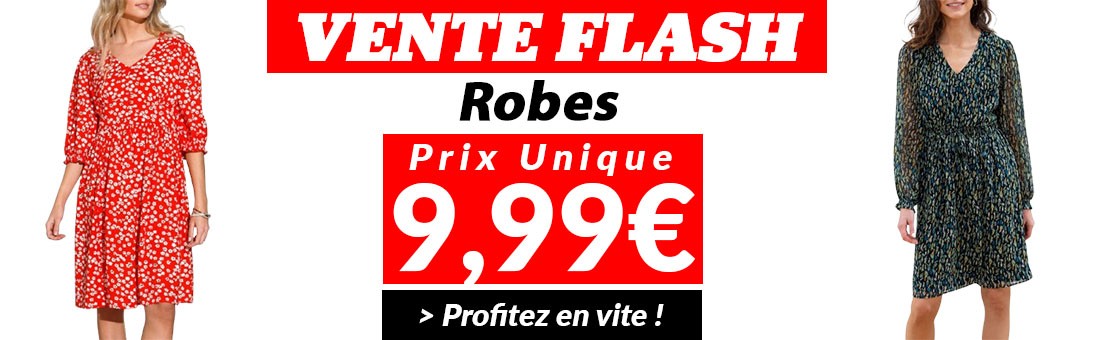 Vente Flash : Robes à 9,99€